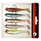 Jig Head Soft Fishing Lure kanssa meloa hännän - 5 KPL sarja