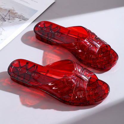 Naisten liukumaton hajunkestävä kristalli hyytelö-sandaalit