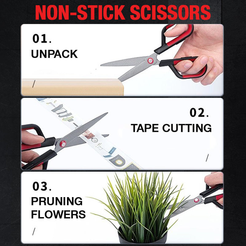 Ruostumattomasta teräksestä valmistettu monitoiminen tarttumaton laatikkoleikkuri ja saksisetti