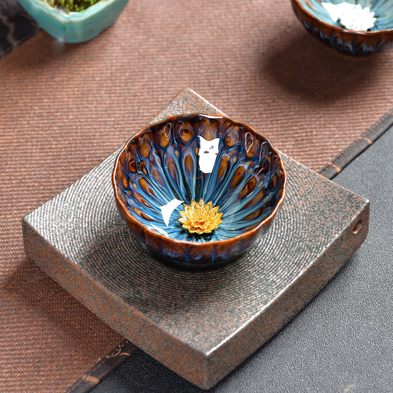 [Paras lahja] 🎁Hienostunut teekuppi 3D-Kuvioilla