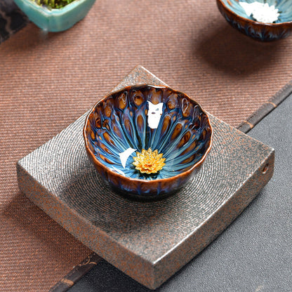 [Paras lahja] 🎁Hienostunut teekuppi 3D-Kuvioilla