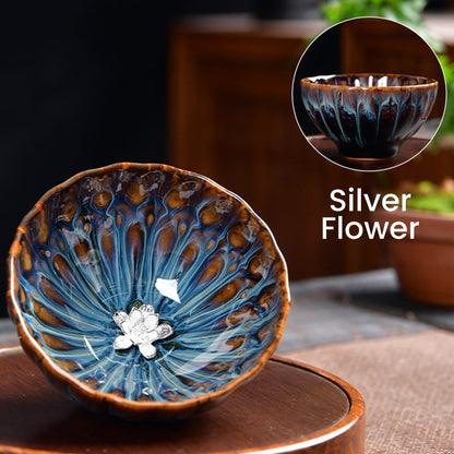 [Paras lahja] 🎁Hienostunut teekuppi 3D-Kuvioilla