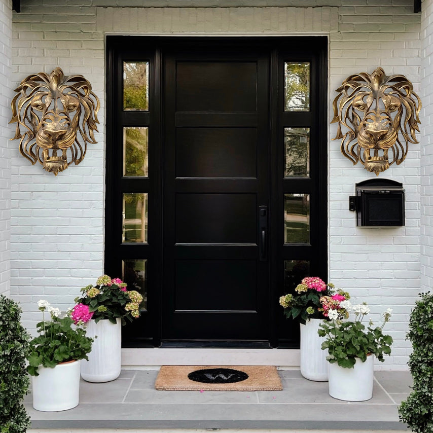 🎭Suuri leijonan pää seinälle kiinnitettävä taideteos veistos