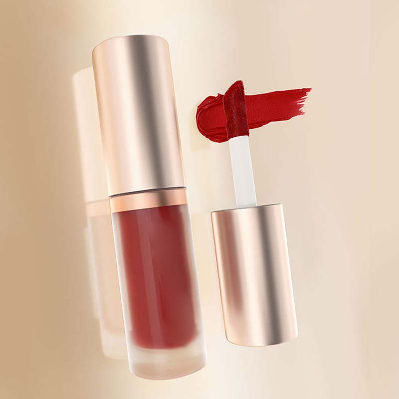 Vedenpitävä matta nestemäinen huulipuna sametti rakenteella