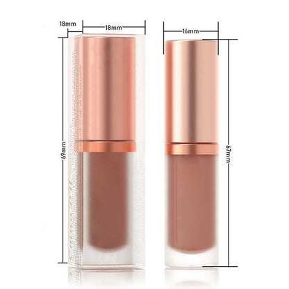 Vedenpitävä matta nestemäinen huulipuna sametti rakenteella