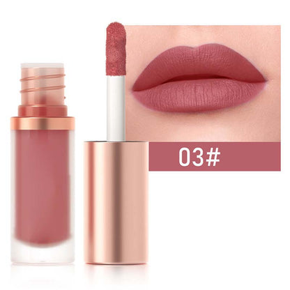 Vedenpitävä matta nestemäinen huulipuna sametti rakenteella