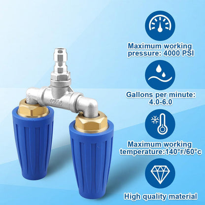 Ruostumattomasta teräksestä valmistettu kaksoisturbosuulake painepesurille