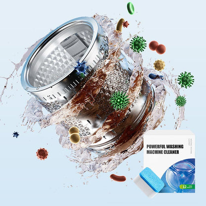 Tehokas pesukoneen puhdistusaine - 12 tablettia