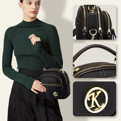 Jopa 49 % alennusta!!✨Klassinen monitoiminen osasto nahka Crossbody laukku