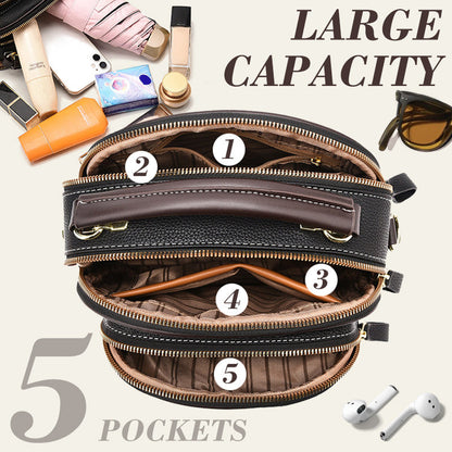 Jopa 49 % alennusta!!✨Klassinen monitoiminen osasto nahka Crossbody laukku