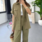 Naisten Workwear Drawstring Casual Cargo 2-osainen setti