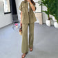 Naisten Workwear Drawstring Casual Cargo 2-osainen setti