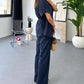 Naisten Workwear Drawstring Casual Cargo 2-osainen setti