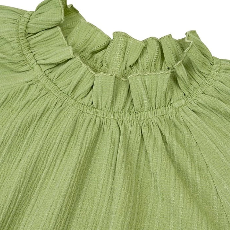 Naisten Syksyn Kiinteä Röyhelöinen Pitkähihainen Jacquard Toppi