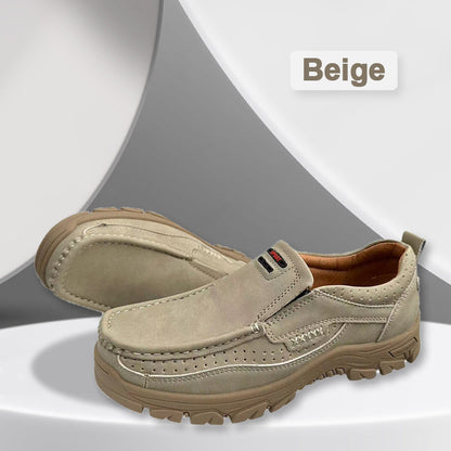 Miesten kestävästä nahasta valmistetut slip-on loaferit