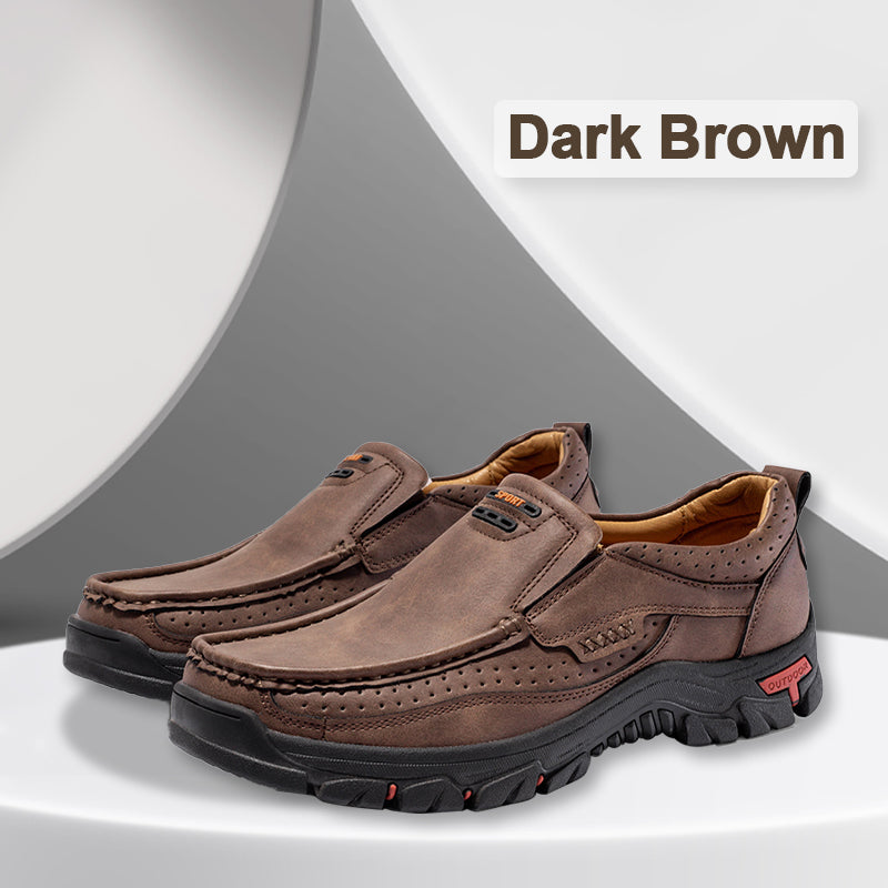 Miesten kestävästä nahasta valmistetut slip-on loaferit