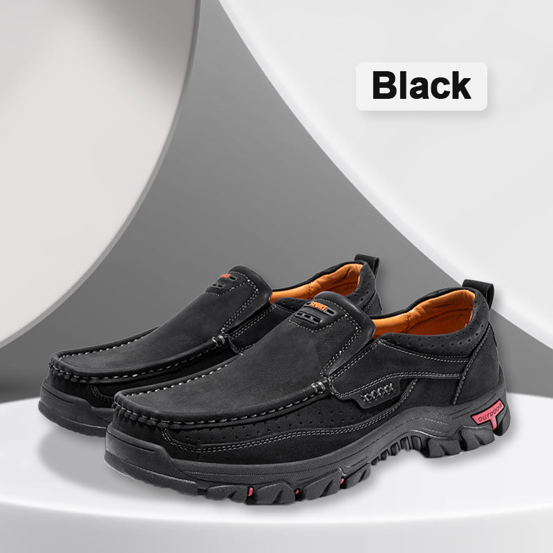 Miesten kestävästä nahasta valmistetut slip-on loaferit