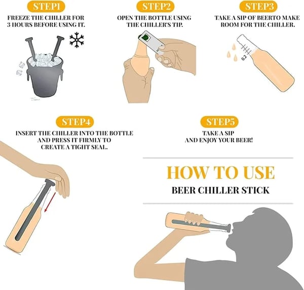 Ruostumattomasteräksinen Juoma- ja Olutjäähdytin