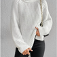 Puuvilla Turtleneck Raglan hihat Split Hem villapaita