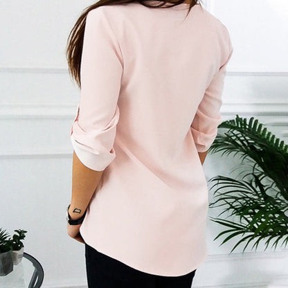 Rento yksivärinen paita, jossa puolivetoketju edessä