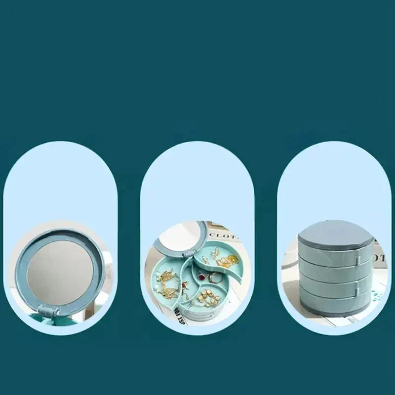 ✨ 4 kerrosta pyörivä korujen säilytyslaatikko