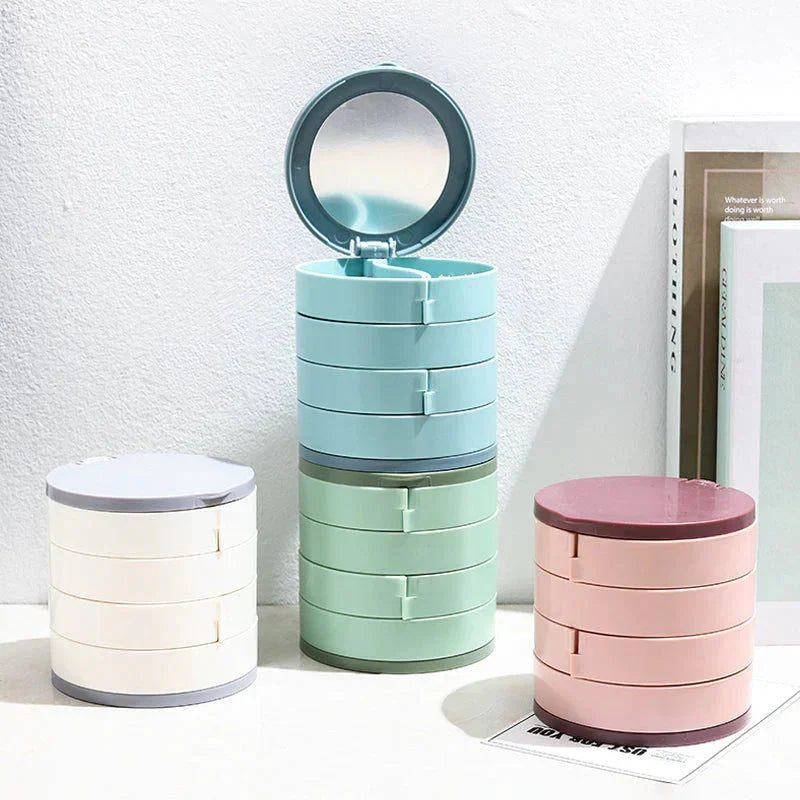 ✨ 4 kerrosta pyörivä korujen säilytyslaatikko