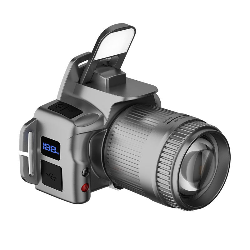 Zoomattava LED päävalaisin 6 moodilla ja liiketunnistimella