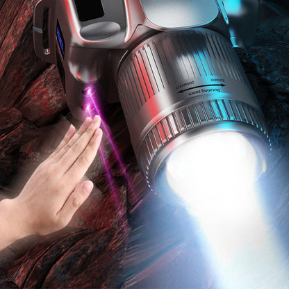 Zoomattava LED päävalaisin 6 moodilla ja liiketunnistimella