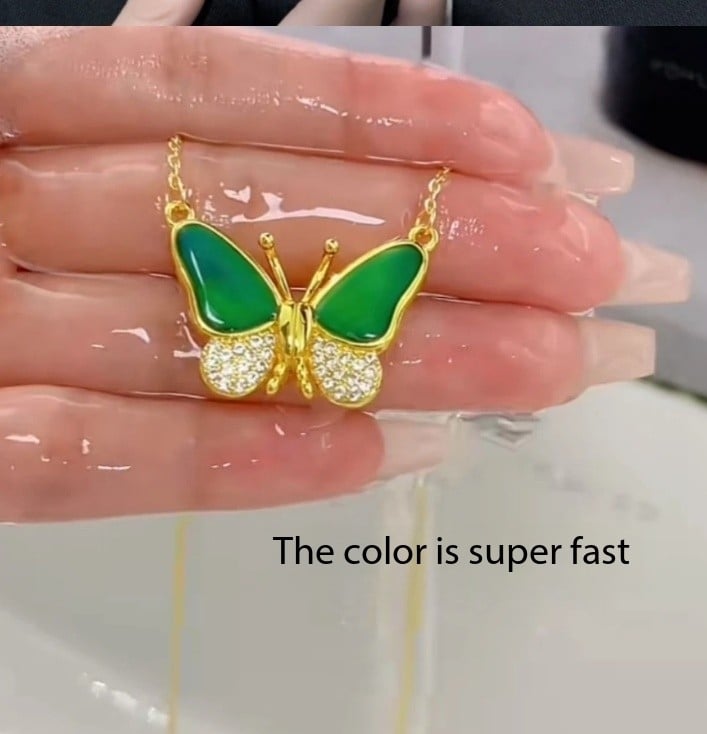 Hot Sale🔥Magneettinen Gradientti jalokivi Butterfly kaulakoru