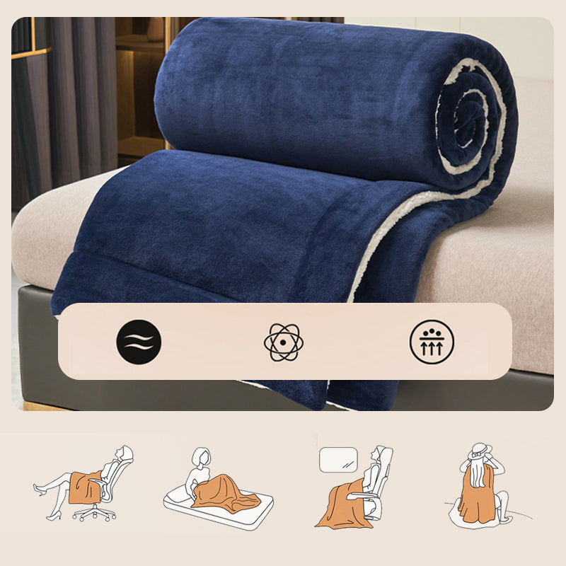 [Talvilahja] Kaksikerroksinen paksu viltti keinotekoisella lampaankarvalla