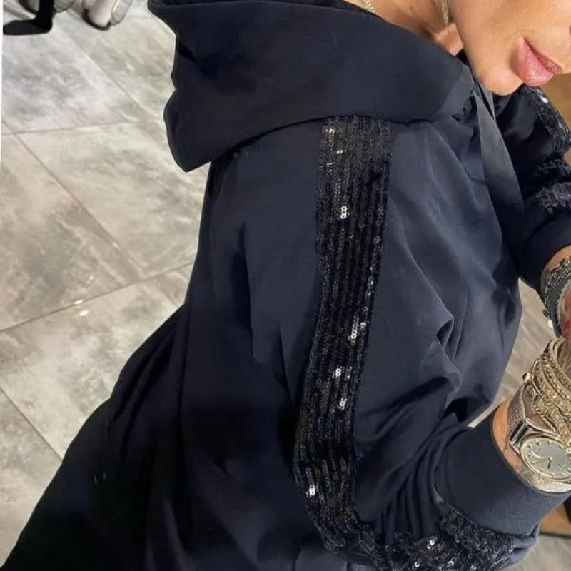 Uudet tulokkaat 40% pois🔥Naisten kiristysnauha hupullinen topit ja housut 2-osainen setti