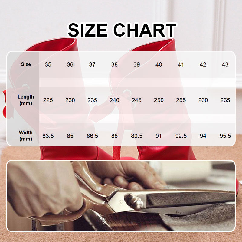 👢Naisten Lace-Up Chunky Heel Mid-Calf saappaat