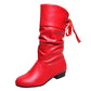 👢Naisten Lace-Up Chunky Heel Mid-Calf saappaat