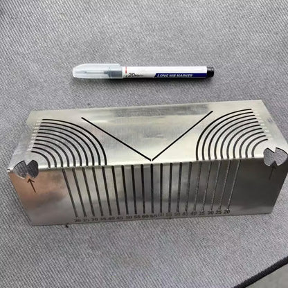 Square Stainless Steel 90° Arc Angle Marking Ruler