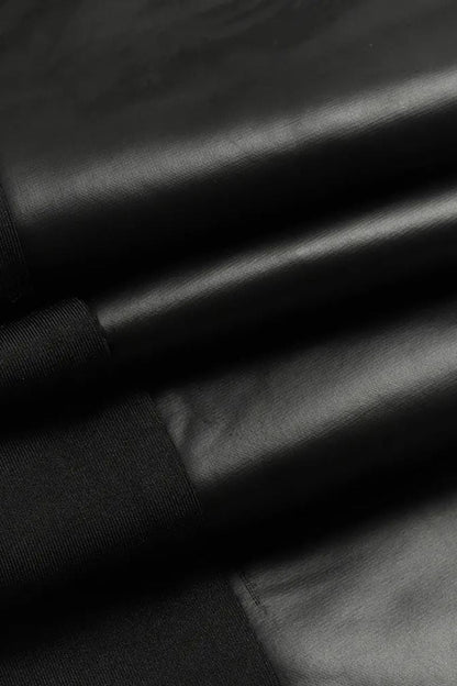 Tekonahkahousut, Joissa on Kontrastireunus Ja Vetoketju