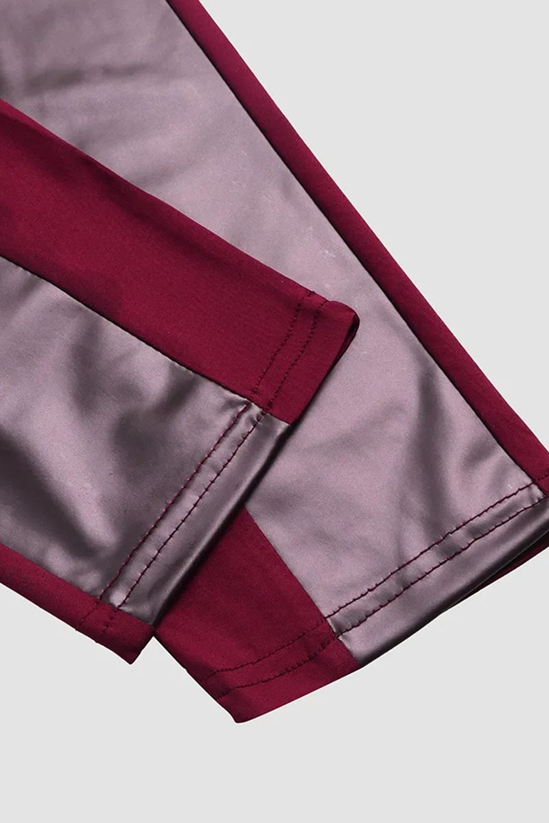 Tekonahkahousut, Joissa on Kontrastireunus Ja Vetoketju