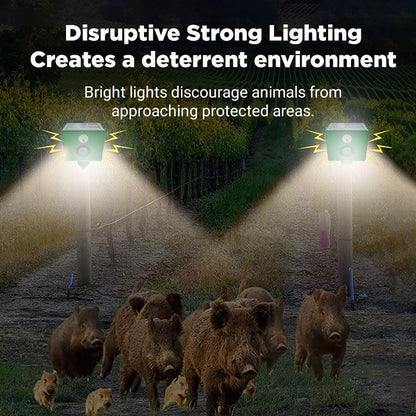 💥 Petojen karkotin – aurinkokäyttöinen hälytysvalo kovalla äänellä