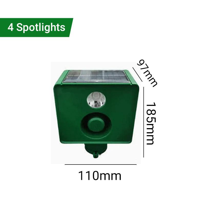 💥 Petojen karkotin – aurinkokäyttöinen hälytysvalo kovalla äänellä