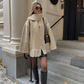 🧣Naisten tweed-takki ja tupsuhuivi