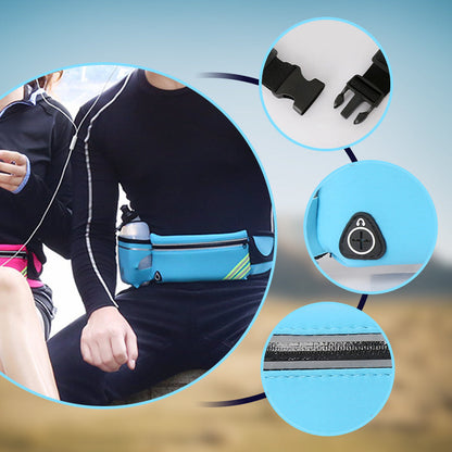 Universaali vedenpitävä tarkoitettu vyölaukku ja juomapullo setti ulkokäyttöön