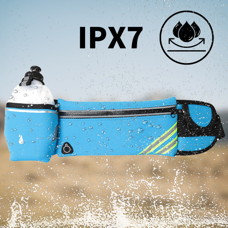 Universaali vedenpitävä tarkoitettu vyölaukku ja juomapullo setti ulkokäyttöön