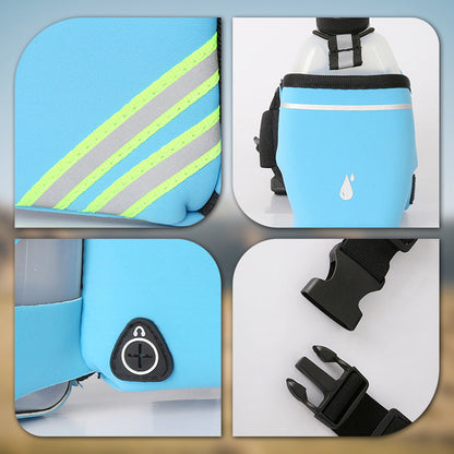 Universaali vedenpitävä tarkoitettu vyölaukku ja juomapullo setti ulkokäyttöön