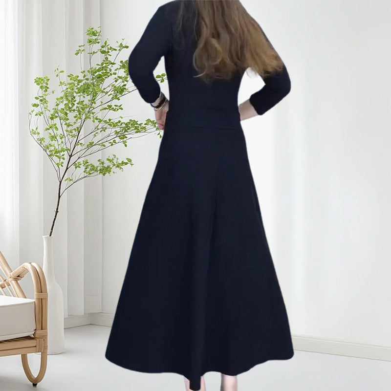 Naisten joustava korkeavyötäröinen paksu pitkä hame