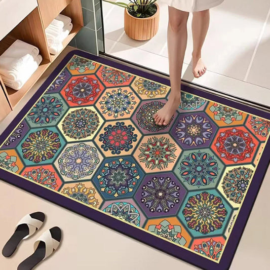Boheemi Geometrinen Kynnysmatto Sisäänkäyntiin