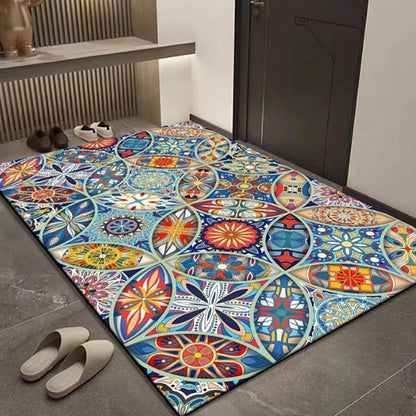 Boheemi Geometrinen Kynnysmatto Sisäänkäyntiin
