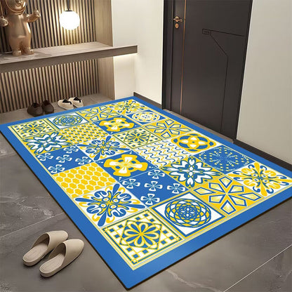 Boheemi Geometrinen Kynnysmatto Sisäänkäyntiin
