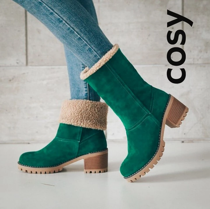 🔥2024 uudenvuoden kuuma myynti 50% pois 🔥COSY Naisten High Top vuorattu talvikengät