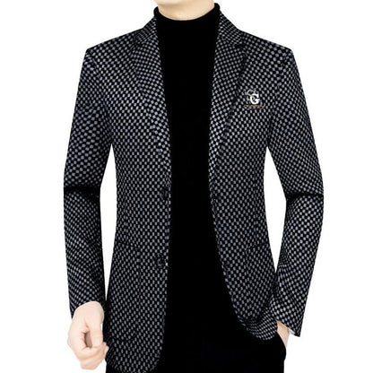 Miesten slim-fit rento puku takki