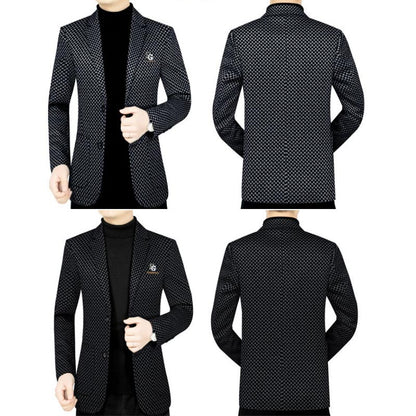 Miesten slim-fit rento puku takki