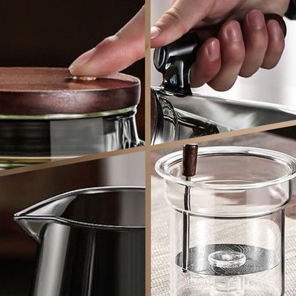 Lehtien ja veden erottelupuristin teekannu 750 ml